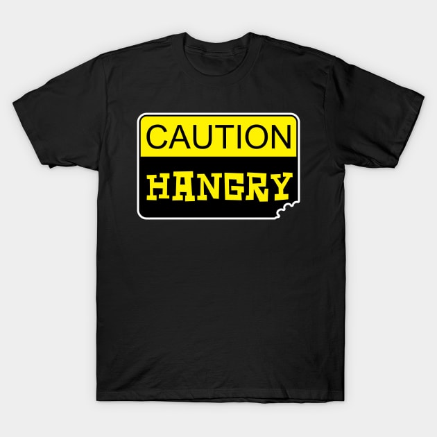 Caution: Hangry T-Shirt by Kev Brett Designs